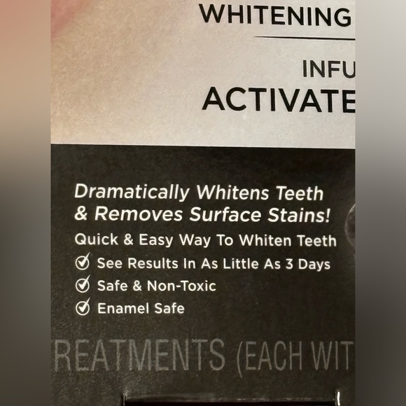 2 x Ultimate White Whitening Dental Strip Infused with Charcoal 6 Strips NWT - Picture 3 of 10